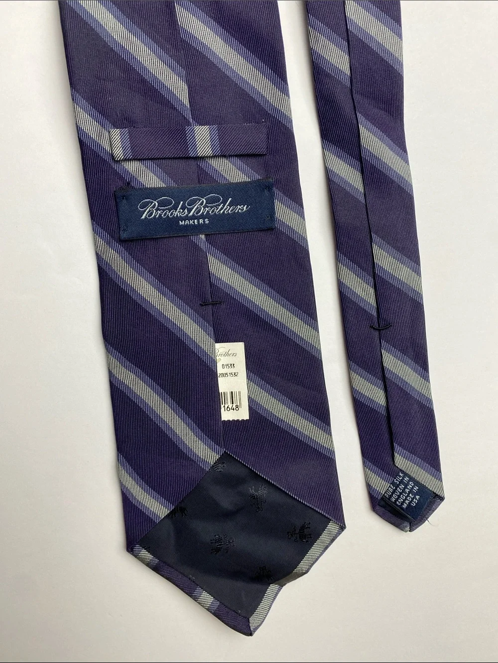 NWT Brooks Brothers Makers | Deep Purple Gray Silk Tie